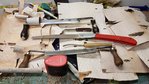 Werkzeug und Birkenrinde