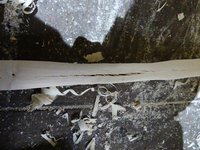 Riss im Griff, werde ich später mit Epoxy auffüllen