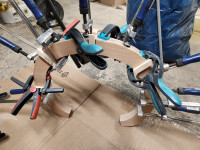 Die Bambuslaminate verklebt