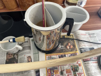 3 x Einstreichen mit verdünntem Hautleim