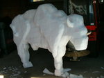 Bison ohne Farbe